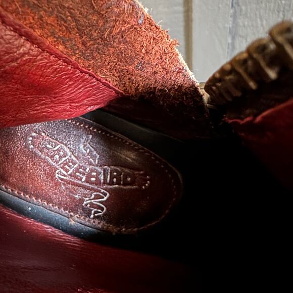 Freebird Belfast Leather Calf Hair Leopard Brown Strappy Buckle Boots Size 8 - Picture 7 of 10